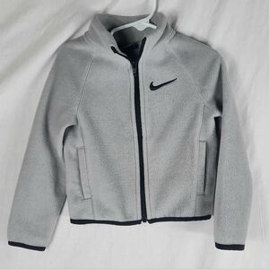 Nike Fleece Toddler Jacket Size 3T Gray Zip Front Pockets